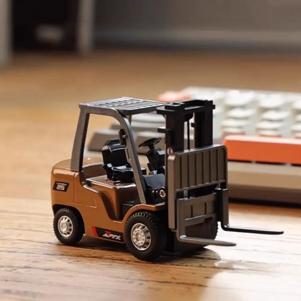 

Funny Alloy 1/64 Remote-controlled Forklift Mini Collection Engineering Vehicle Boys Gift Tabletop Toys Model