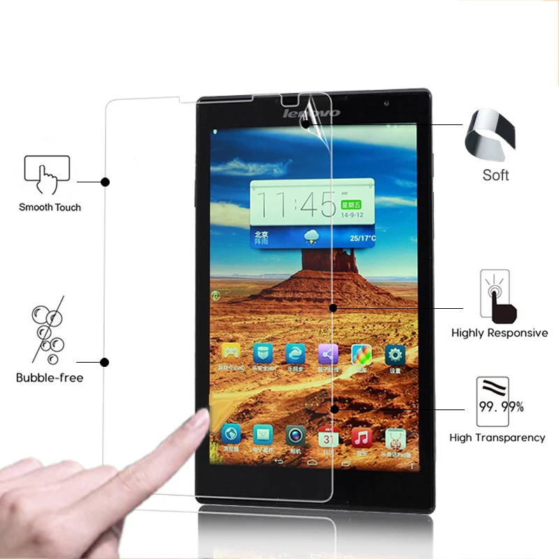 

High clear Glossy films For Lenovo Tab S8 S8-50 8.0" tablet pc Anti-Scratches HD LCD Screen Protector Film with cleaning cloth