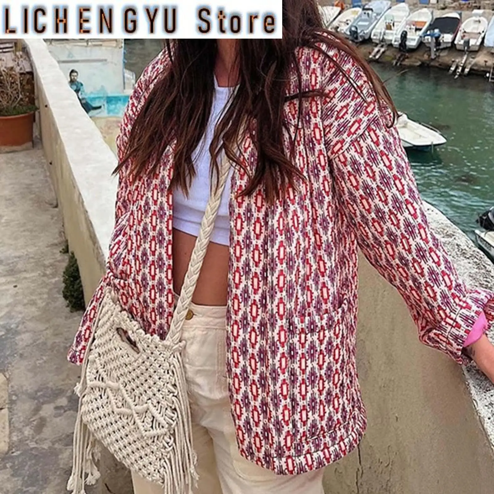 

Winter Jackets For Women Offers Women'S Cropped Floral Quilted Jacket Cardigan Printed Lightweight Open Front