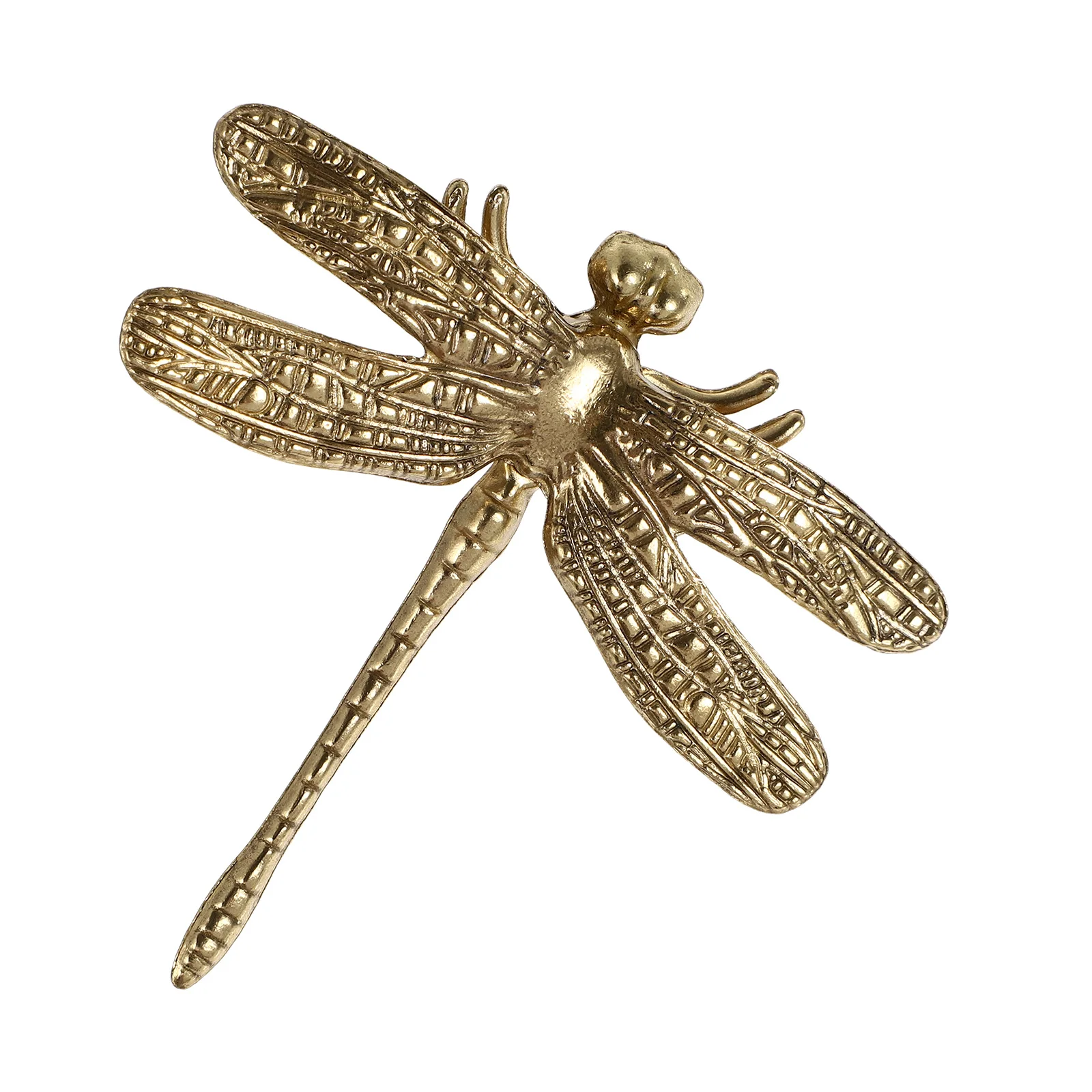 

Copper Dragonfly Knobs Single-hole Cabinet Handle Gold Decorative Drawer Pulls Furniture Accessories Durable for Wardrobe