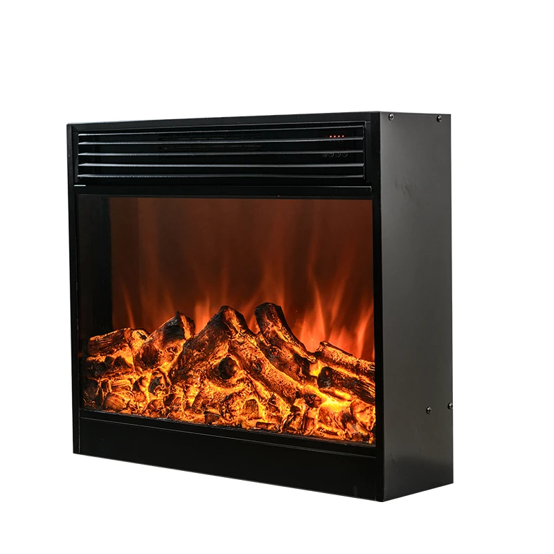 Lareira elétrica simulada para Home Decor, Carbon Flame, Indoor Recessed, Wall Mounted Aquecedor, Fogo, Sala de estar