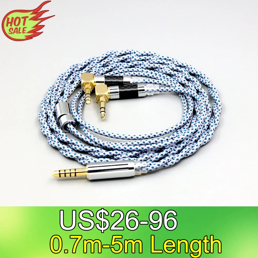 

99% Pure Silver Mix Graphene OCC Shielding Earphone Cable For Verum 1 One Headphone Headset L Shape 3.5mm Pin LN008660