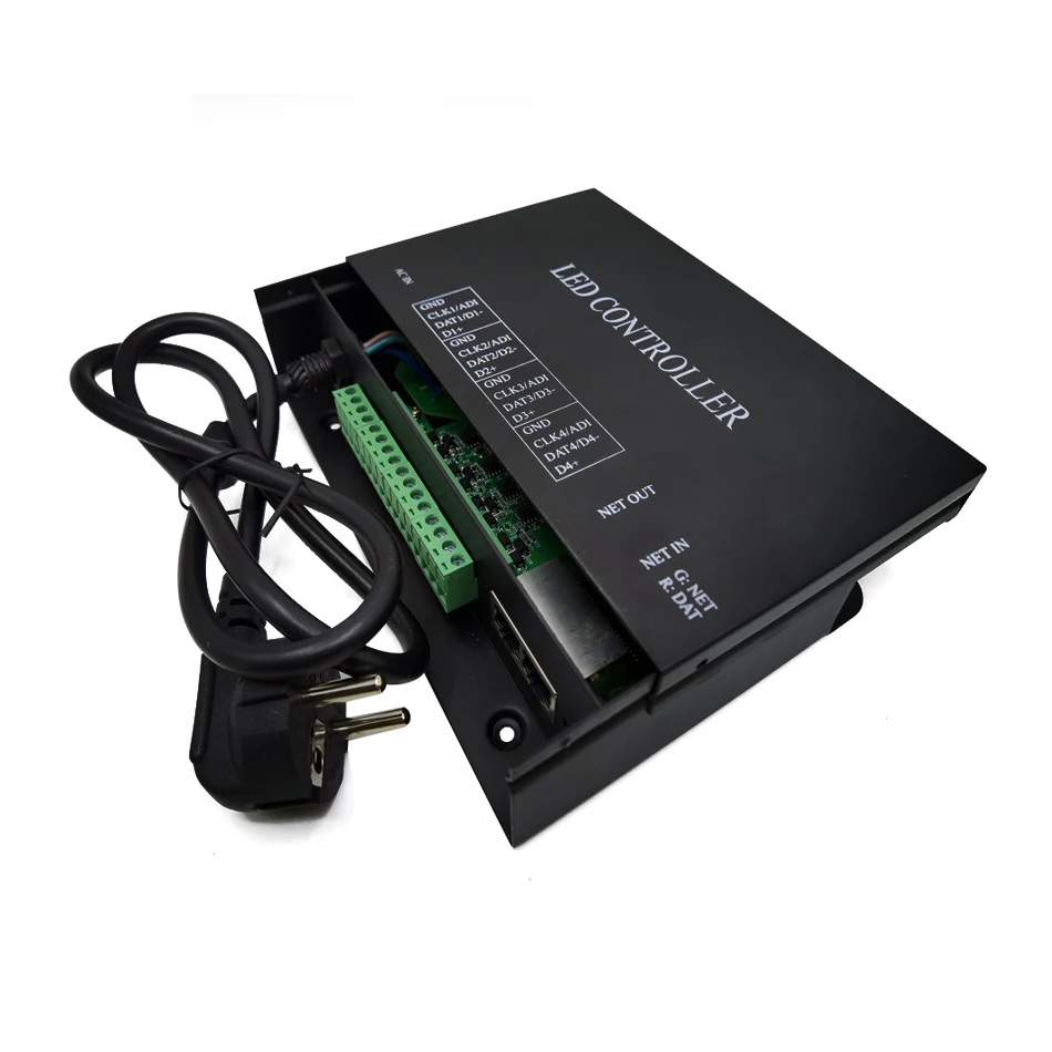 H802RA Programmable LED Controller 4 Port Signal Split Control Art Net Protocol for DC 5V 12V 24V DMX512 Magic Color Stage Lamp