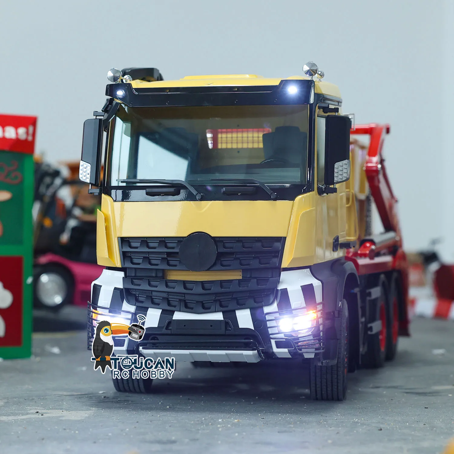 1/14 RC 메탈 DIY 유압식 스킵 로더 VL18U K3363 스윙 암 로드 덤프카 모델 2단 변속 도색 완제품 장난감 조명 사운드