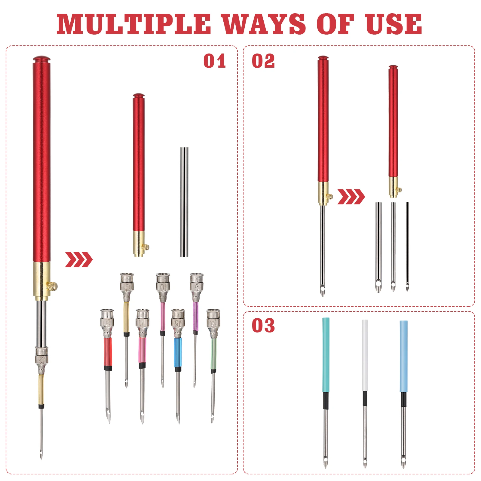 

1Set Sturdy Embroidery Pen Needle Set Portable Weaving Tool Kit for Beginners and Professionals Embroidery Pen