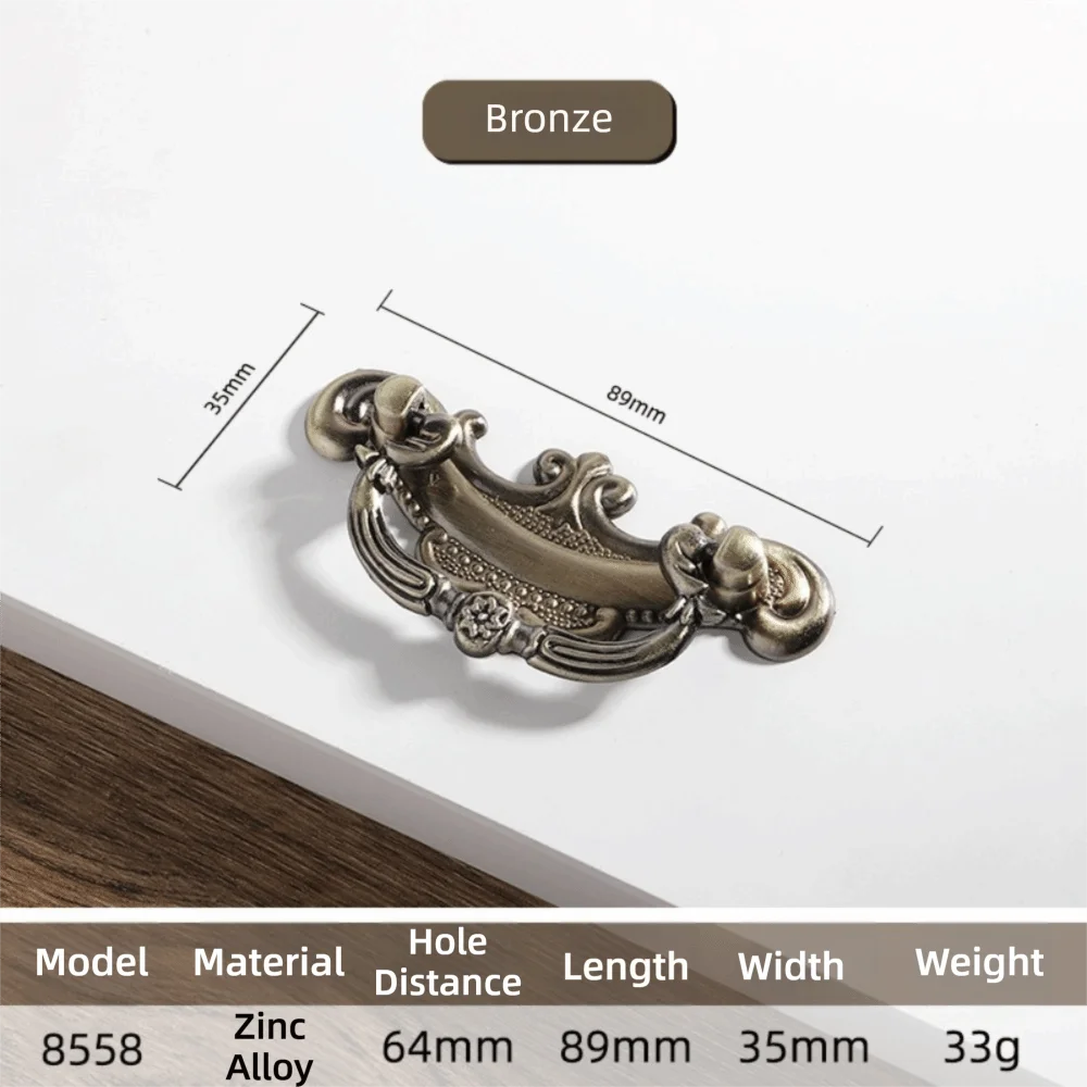 

New Retro Style Cabinet Handles Classical Design Old-fashioned Drawer Handles Cabinet Knobs Kitchen Cabinets