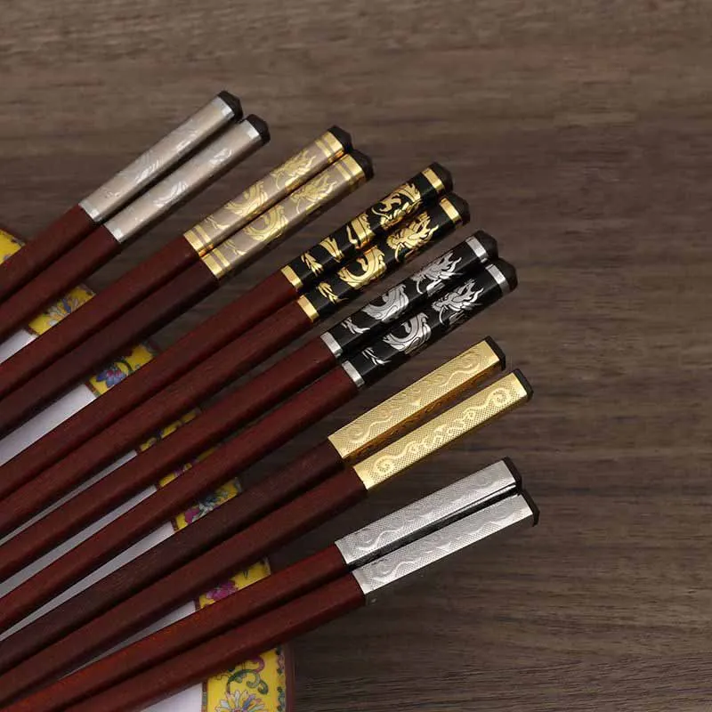Red Sandalwood Chopsticks Unpainted Wax Free Chinese Rosewood Household Chopsticks Solid Wood Anti Mold Anti Slip ChopstickZJ251