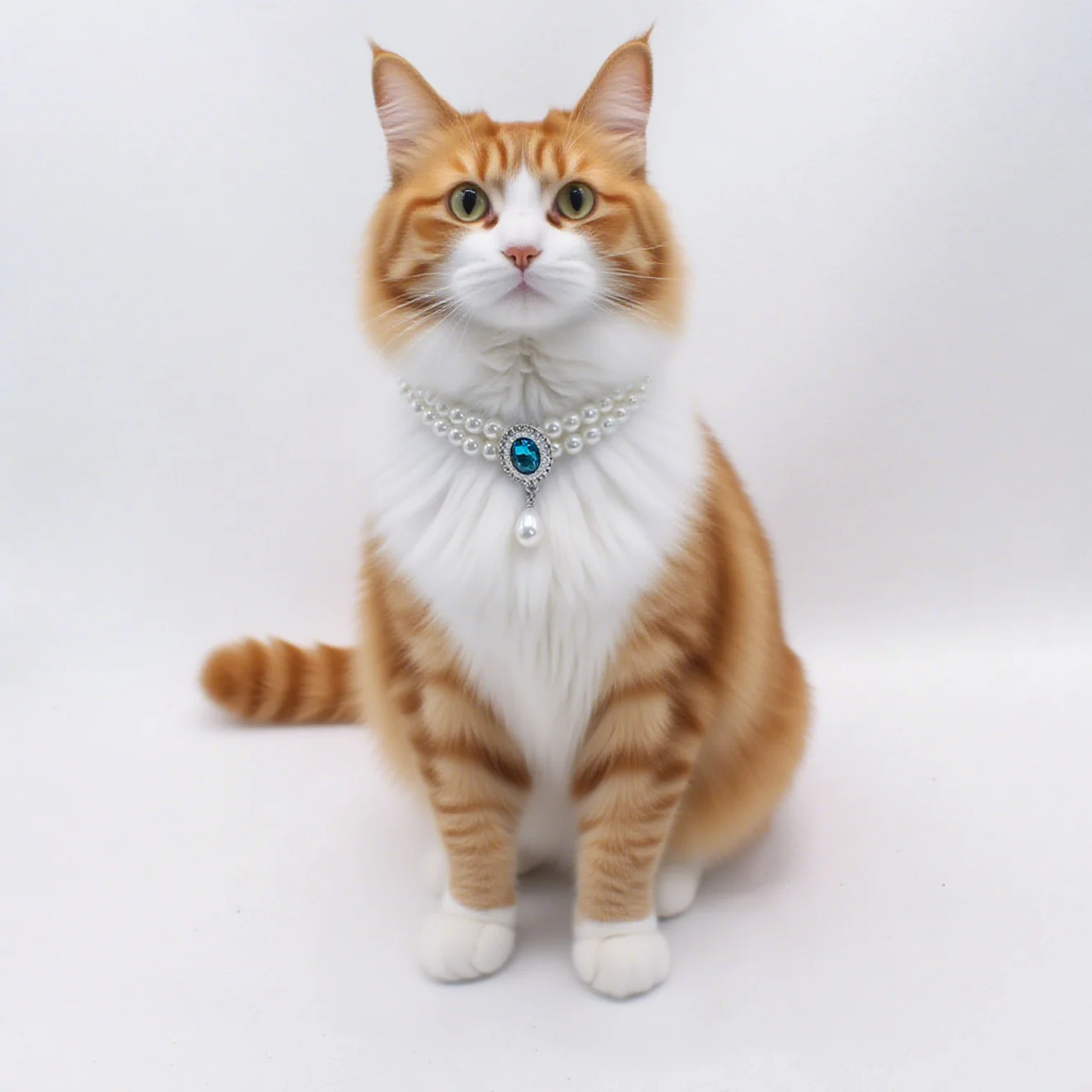 Collar de perlas de 2 filas para gatos, collares de perlas para perros, collares de diamantes de imitación para perros pequeños, accesorios para mascotas, Collar de boda de perlas para gatos