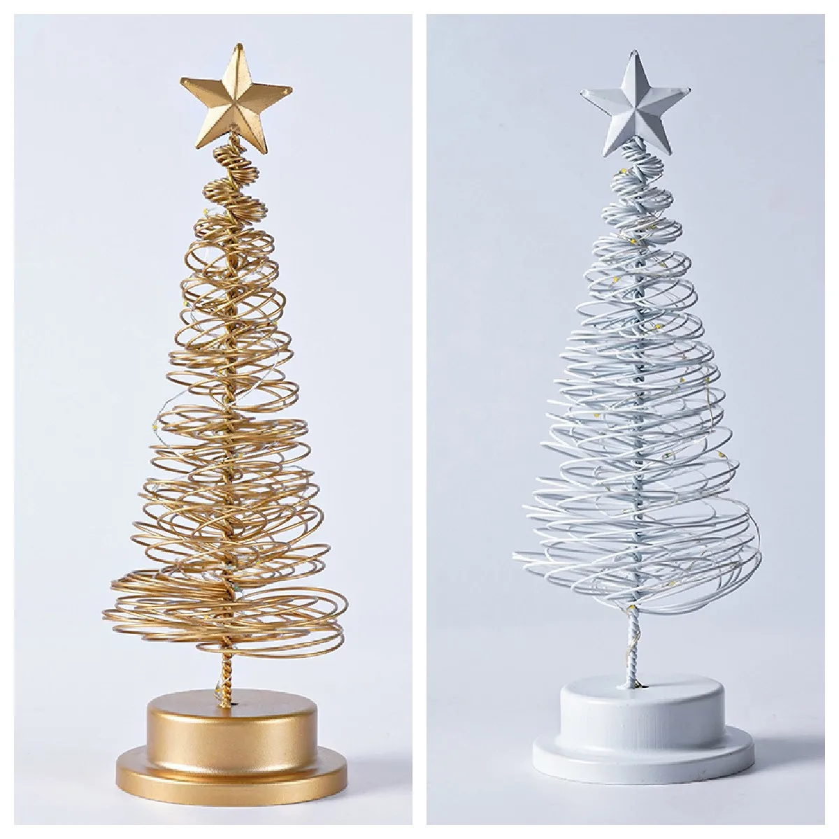 Artificial Christmas Lights Tree Fairy Lamp Tree Metal Spiral Star Lighting Holiday For Home Living Room Decorations Night Lamp