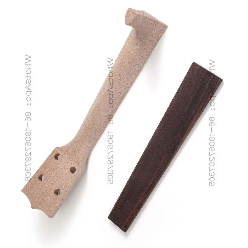 Applicable to Biscuit Box Ukulele Neck Kit, Cigar Box UK Handle + Strings + Buttons + Bridge