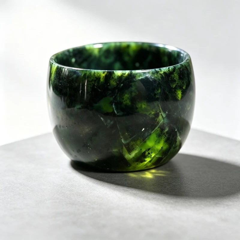 Classic Ethnic Style Tibetan Jade Herb King Stone Single Cup Teacup