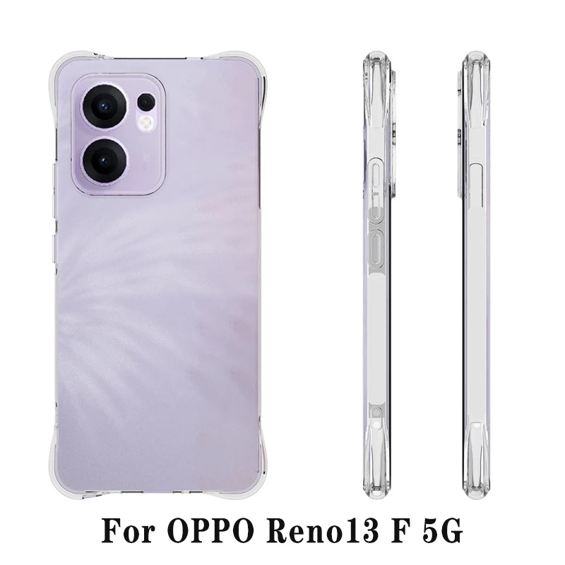 Oppo Reno13 F 5G CPH2699 Case Air Cushion Shockproof Airbag Clear Silicone TPU Back Cover Case for Oppo Reno 13F Reno13F CPH2699