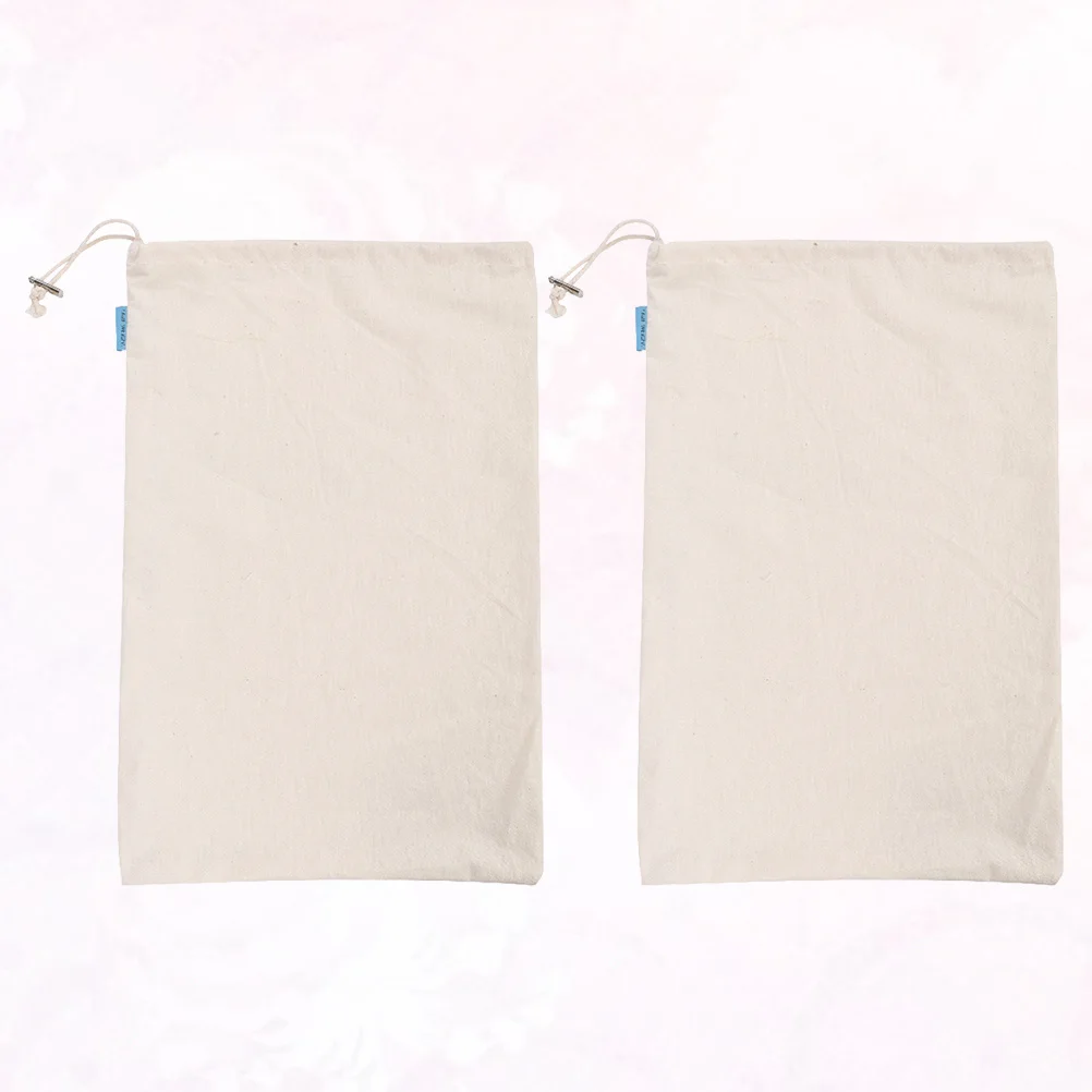 

2pcs -Friendly Drawstring Flour Rice Food Household Use Pouch For Flour Household Storage Bag For Rice Storage Bag