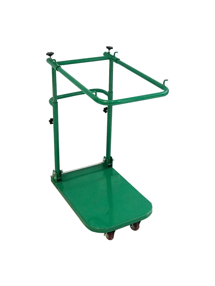 green supporting bag bracket can be moved to adjust mail express sorting folding cart.