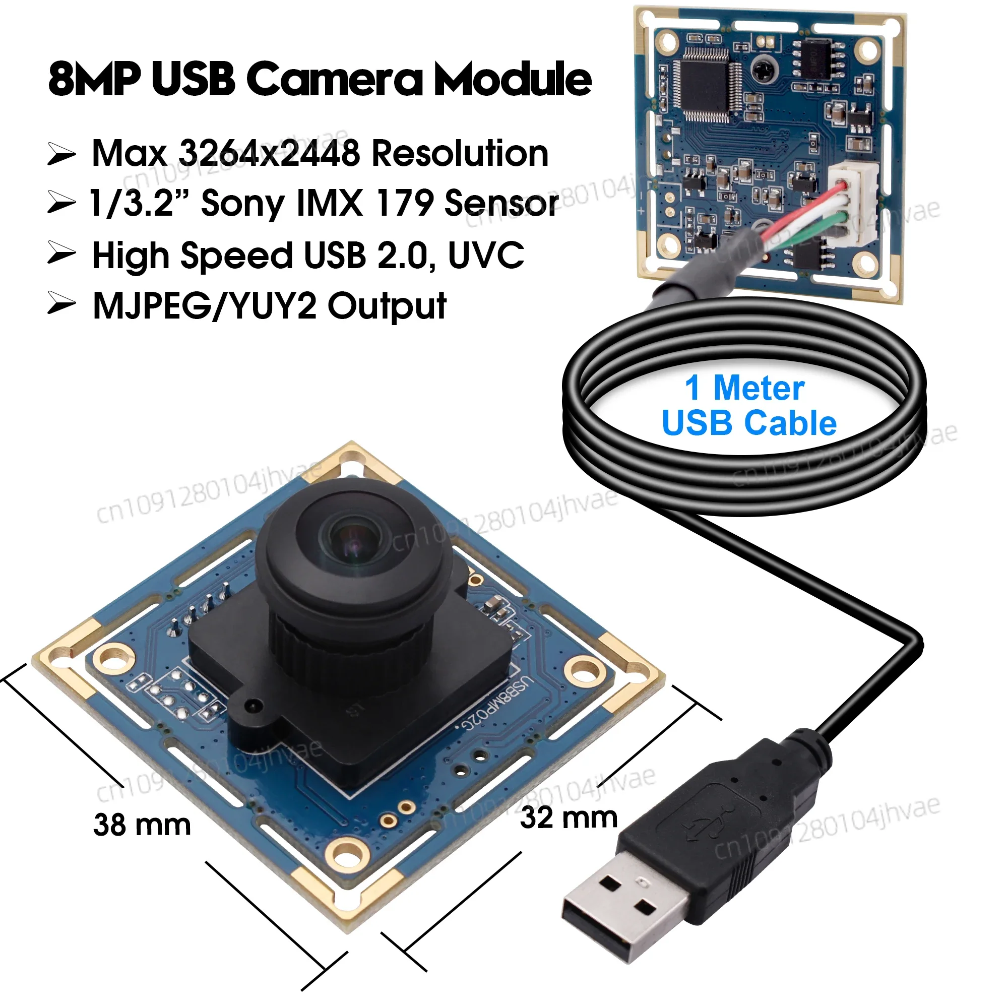 

НОВАЯ цифровая веб-камера ELP 8MP IMX179, высокоскоростной порт USB 2,0, мини-USB-камера с широкоугольным объективом «рыбий глаз» 180 градусов