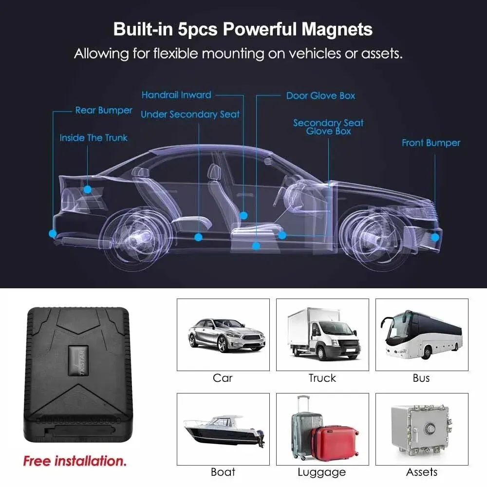 4G Car GPS Tracker TK915 GPS Locator 10000mAh Magnet Waterproof IP65 GPS Car Tracker Tamper Alert LIFETIME FREE APP