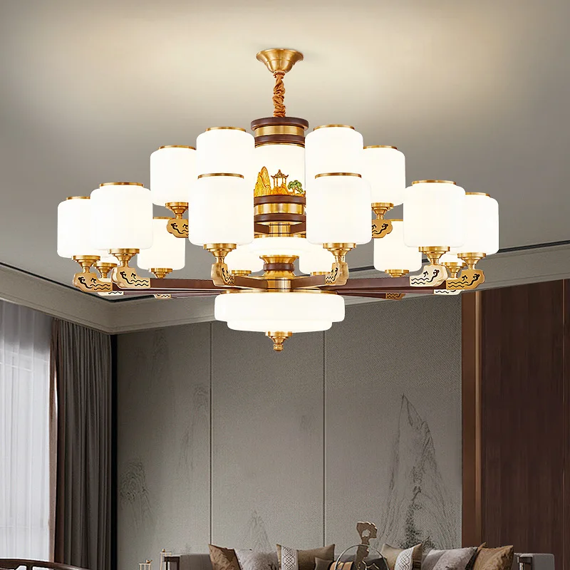 Wind high-end atmosphere dining room bedroom light self-built house villa hall