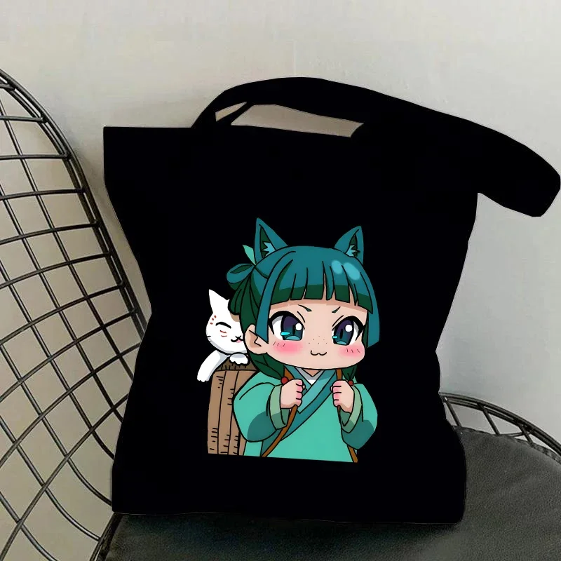 Hot Anime The Apothecary Diaries Printed Canvas Bags Messenger Bag Cute Fun Handbag Women Kawaii Casual Tote Bag Gift