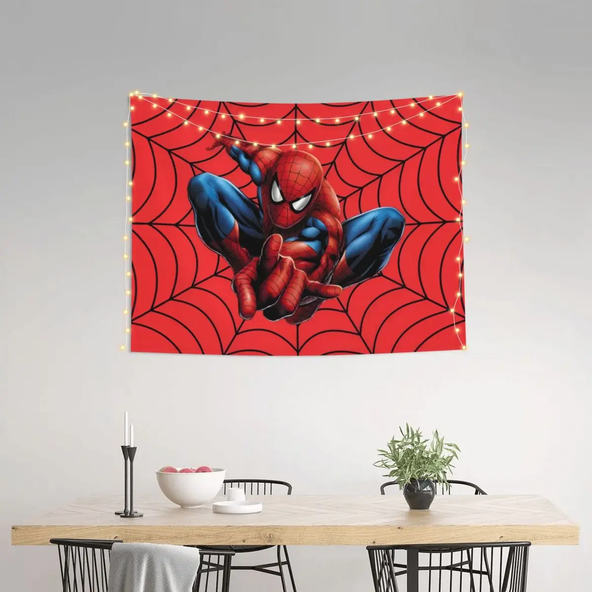 Spider Man Wall Tapestry Decorative Tapestries Poster for College Dorm Wall Hanging Decor