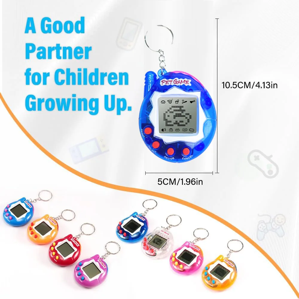 Porte-clés animaux virtuels pour garçons et filles, 168 animaux de compagnie, jeu portable rétro rempli d'œufs de pâques, cadeau de pâques