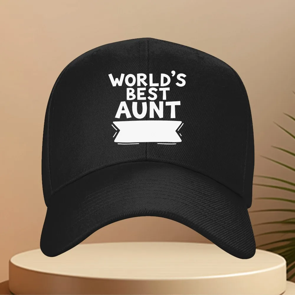 World's Best Aunt Baseball Cap Adjustable Polyester Sun Protection Outdoor Travel Cap