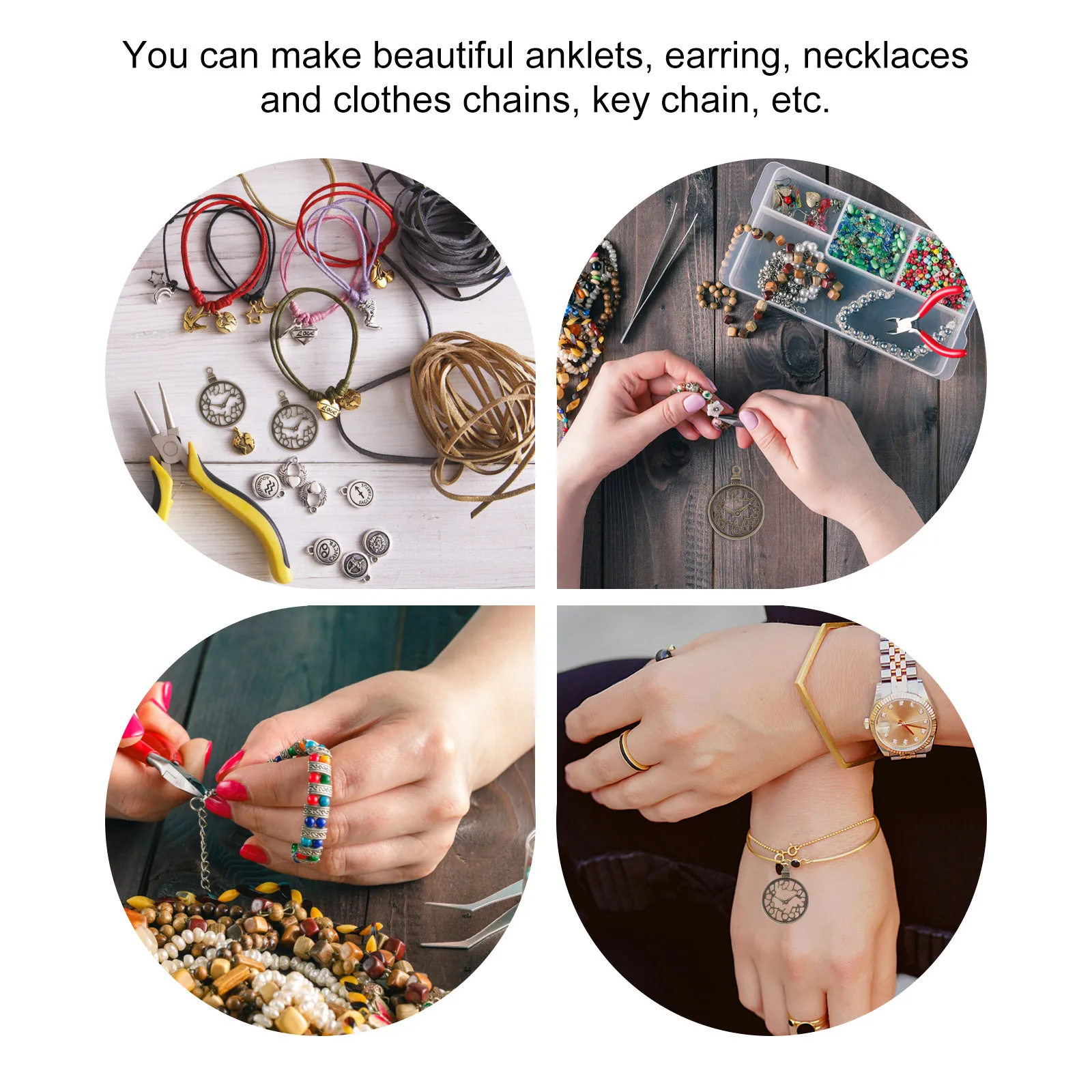 

60 Pcs Retro Clock Accessories Earring Making Supplies Jewelry Pendant Charm Crown Embellishment Diy Charms Pendants Necklace