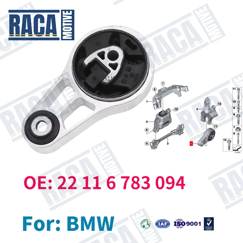 For BMW MINI R55 R56 R57 R58 R59 Cooper S JCW Clubman Roadster Rear Engine Mount Bracket 22116783094 22116772040 22116783094