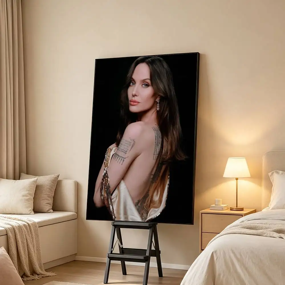 Angelina Jolie Action Goddess Poster High Quality Dorm Living Room Aesthetic Wall Decoration Painting Stickers Gift