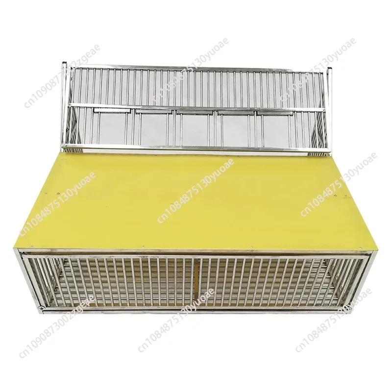 Foldable Metal Cage Fancy for Birds Jumping Parrots Pigeons Stainless Steel Transporting Folding Birdcage