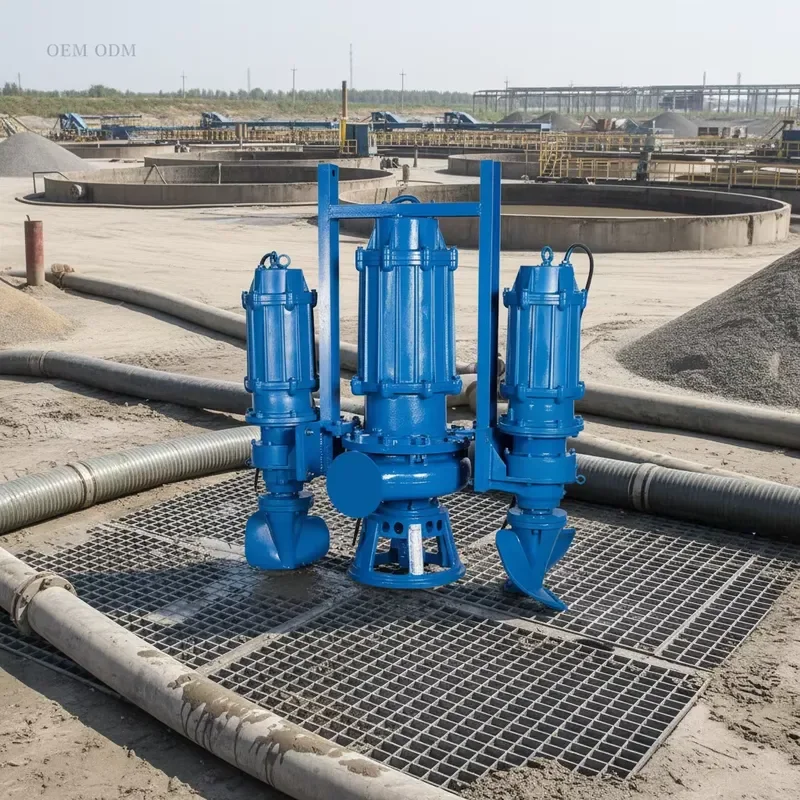 Submersible Low Pressure Slurry Pump with Stirrer OEM Customizable for Sand and Abrasive Particle Transfer