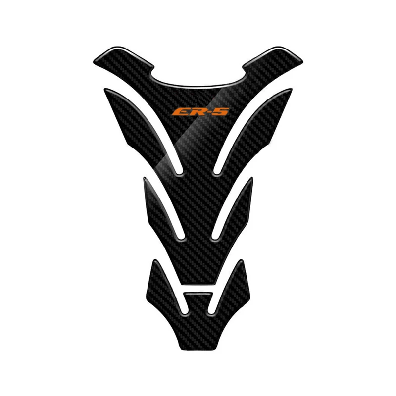 3D Carbon Fiber Motorcycle Fuel Tank Pad Cover Protector Decal Stickers For Kawasaki ER-5 ER5