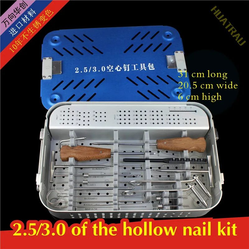 

2.5 3.0 small hollow screw kit orthopaedics instrument medical double pressure hollow screw instrument set