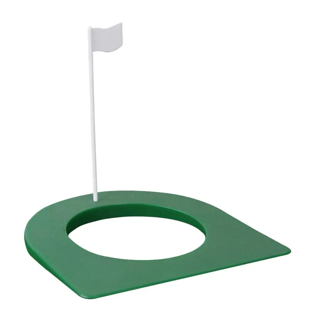 

Golfers Outdoors, The Practice Cups Training Hole with Flags