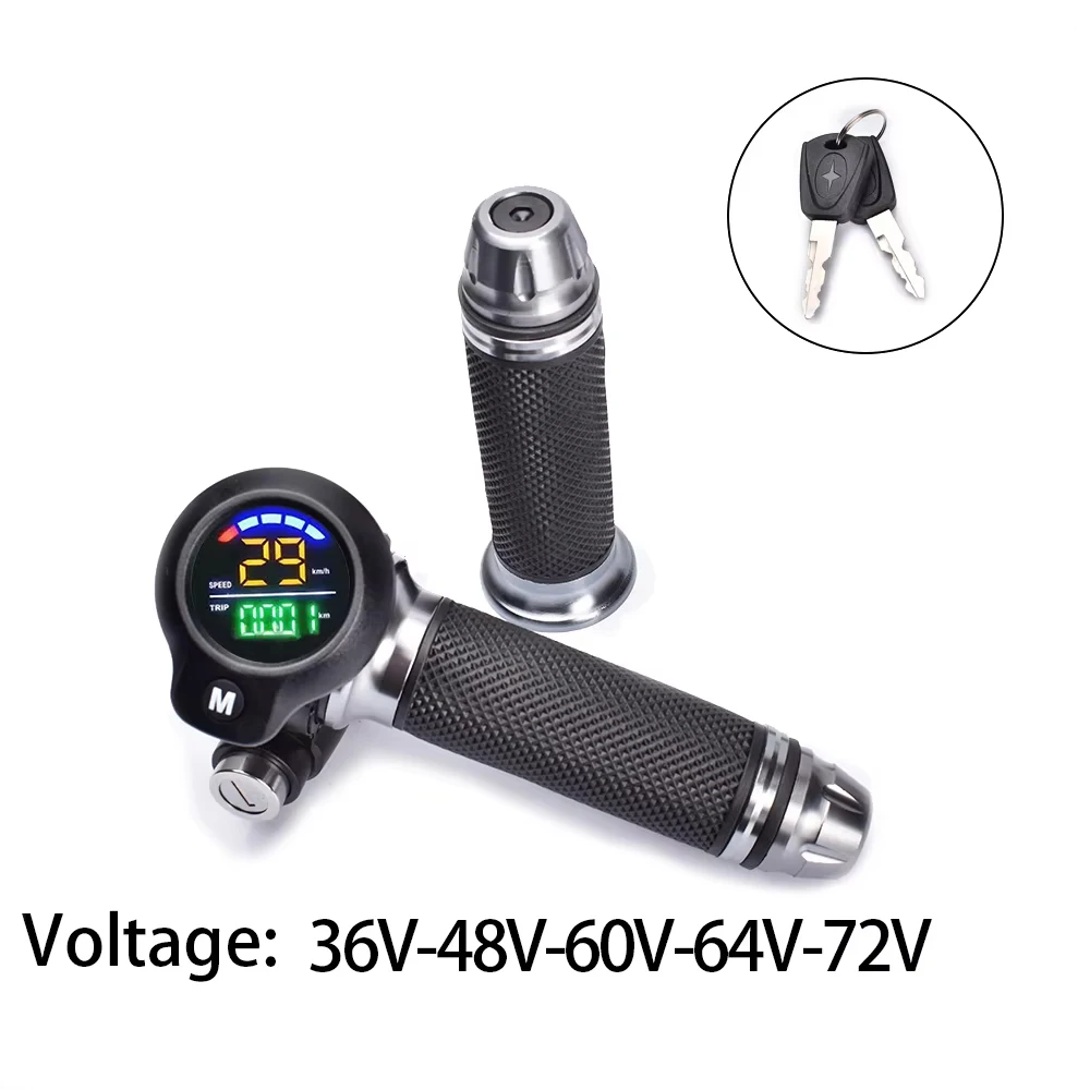 

2pcs Bike Electric Scooter Accelerator Display Ebike Throttle Digital Monitor For Bicycle 48v Electric Scooter Trigger 1pair