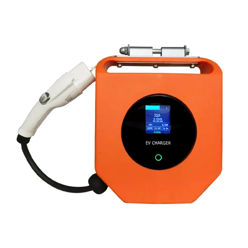 7kw storage charging pile display screen 32 can reserve 4G universal scan code AC automatic retractable charging gun