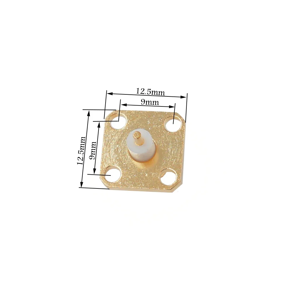 50pcs SMA Female Jack Panel Mount RF Coax Connector Flange Solder Gold plating of copper