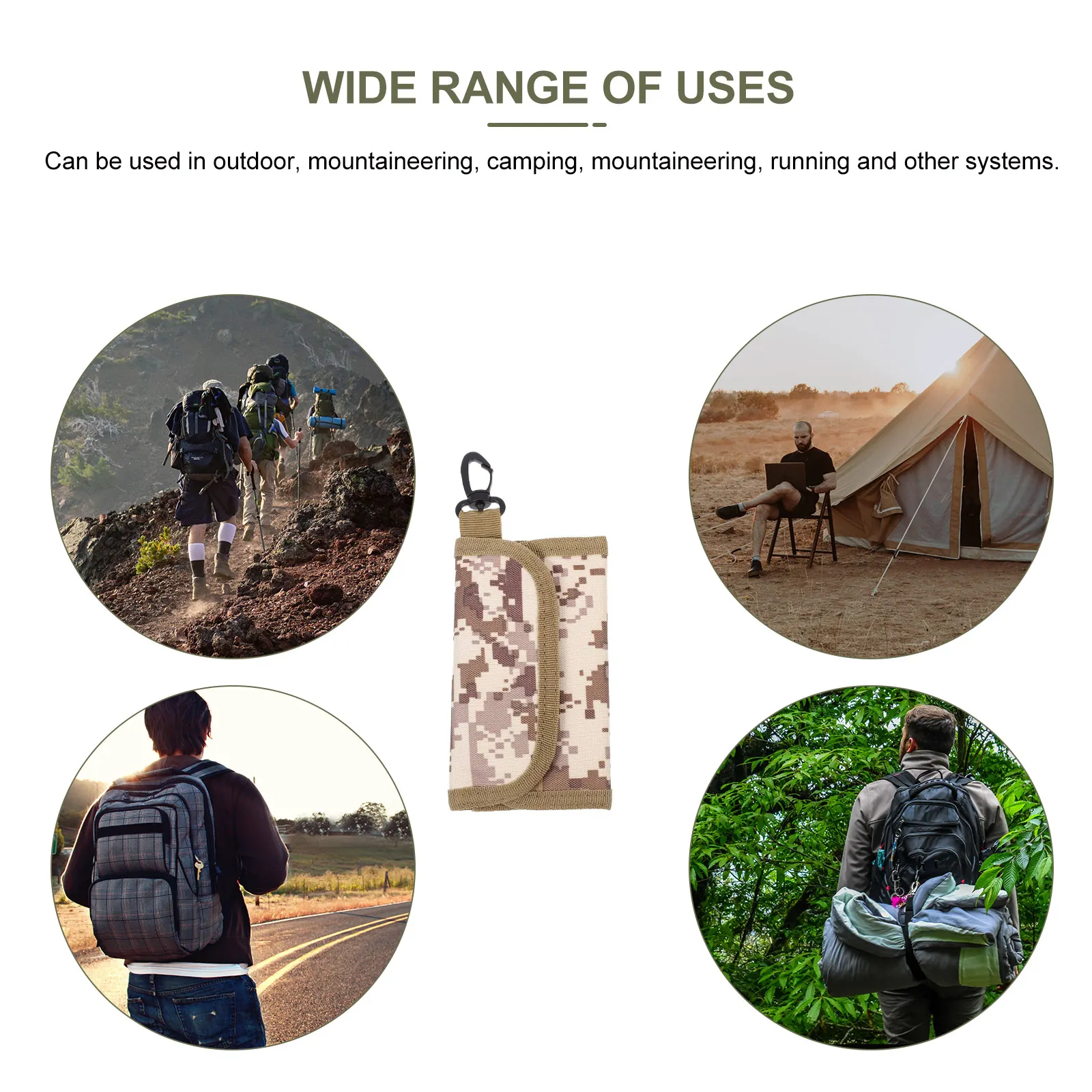 

Outdoor Key Bag Premium Nylon Durable Simple Design Practical Cash Pouch Storage Personalized Home Door Travel Shopping School