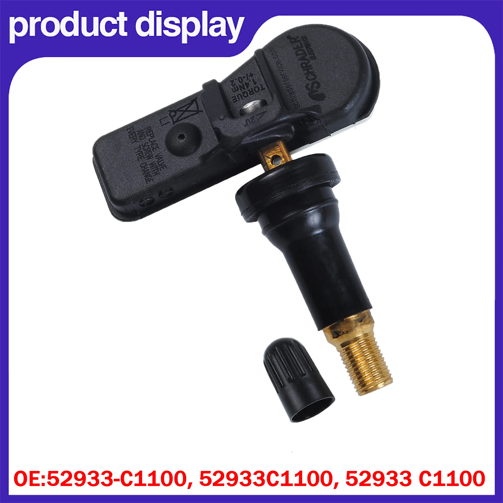 

1Pcs TPMS Tire Pressure Sensor 52933 C1100 52933C1100 Automatic Matching Air Pressure Monitor Easy Installation