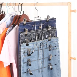 Multifunctional Houesehold Multi Layer Pants Hanger Non Slip Space Saving Skirts Jeans Scarf Hangers Storage Closet Organizers