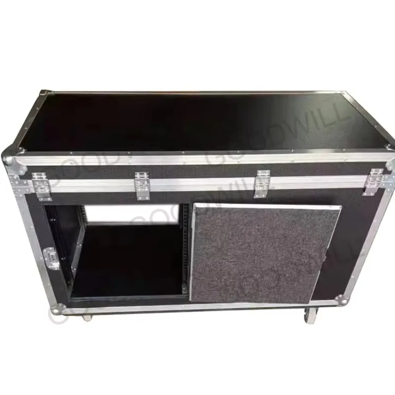 Useful Flight-Case-Workstation Video Workstation Flight Case for Two Touch Screen With Drawer