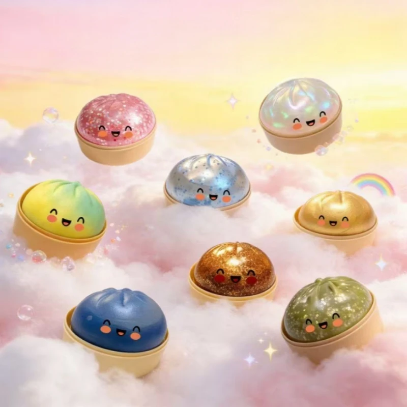 Simulated Bun-shaped Pressure Ball, Soft Slow Rebound Decompression Toy Flash Dumpling Relieves Stress Restless Children's Gift