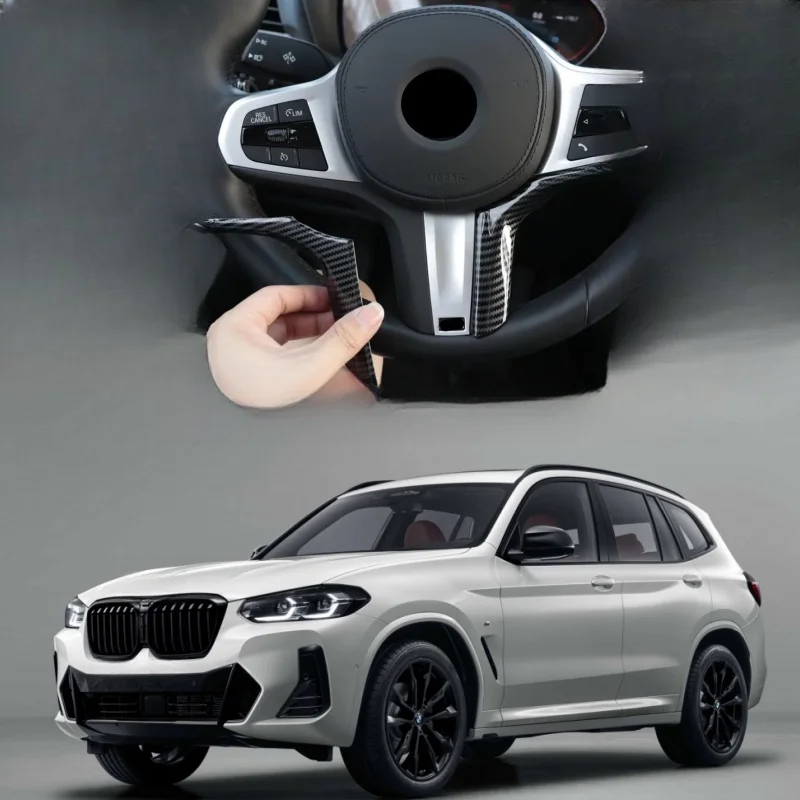 

Для BMW IX3 G20 G30 F44 X3 G01 X4 G02 X5 G05 X6 G06 Автомобильные аксессуары из углеродного волокна M Спортивная накладка на руль