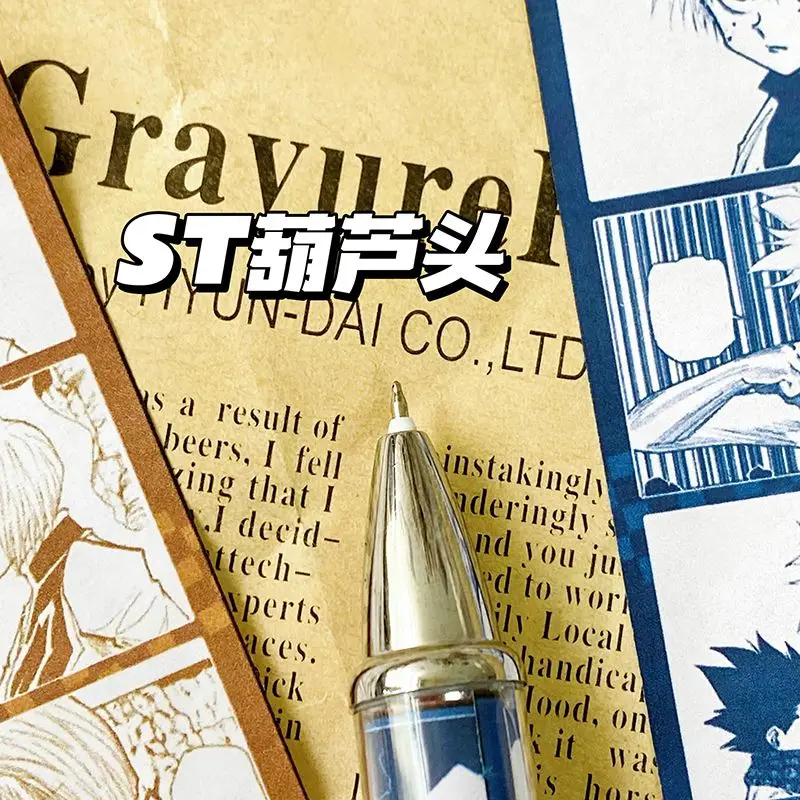 Cartoon Anime Fullmetal Hunter Japanese Style 0.5mm Click Gel Pen, Black, Durable, Suitable for Practice, Universal ST Black Pen - view 5