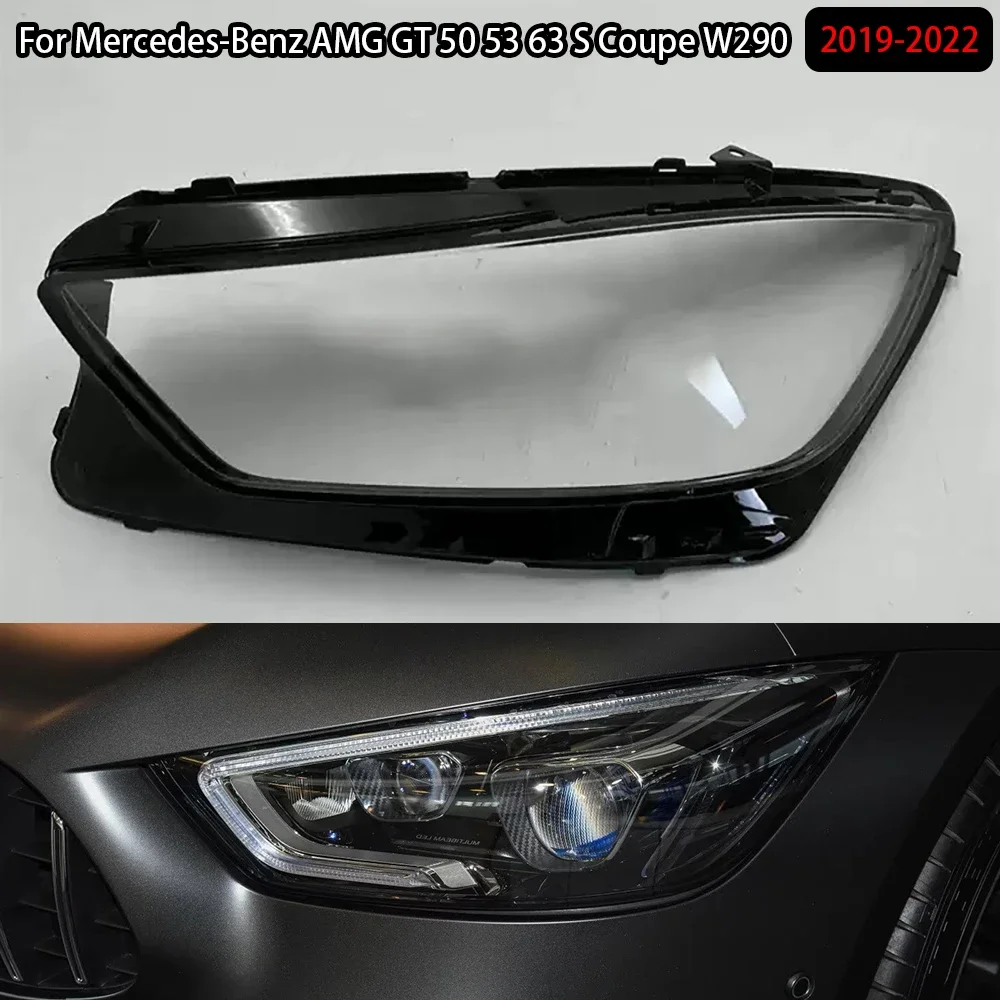 

For Mercedes-Benz AMG GT 50 53 63 S Coupe W290 2019-2022 Car Front Headlight Lens Cover Auto Case Headlamp Glass Lampshade