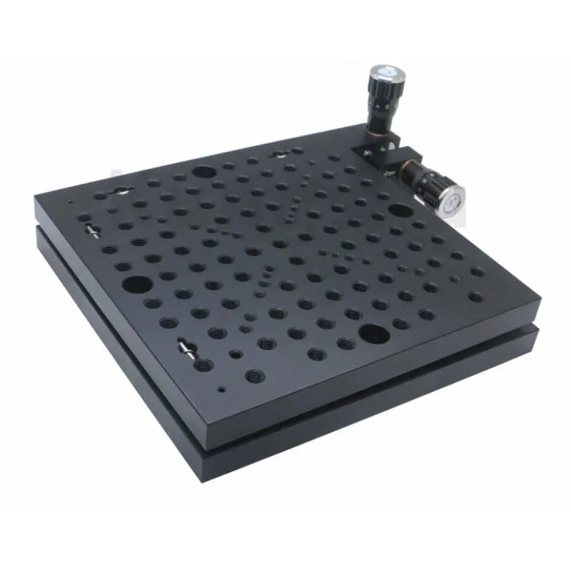 Black MAFQ150B Pitch Yaw Mounting Platform 150x150mm Manual Precision Adjustment Stage for Optimal Stability And Accuracy