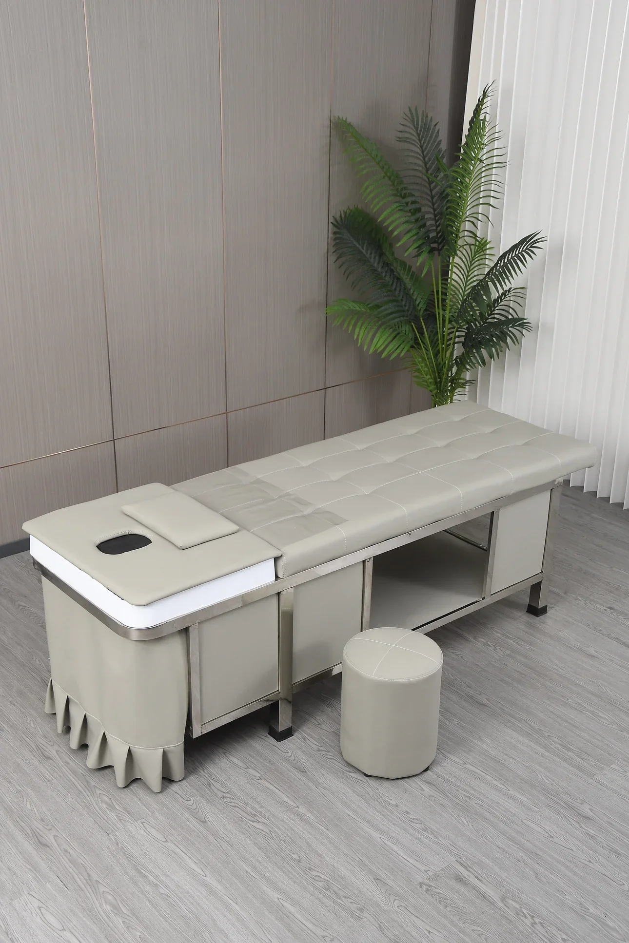 Multifunctional Steel Frame Shampoo Chair Constant Temperature Water Circulation Fumigation Head Therapy Bed