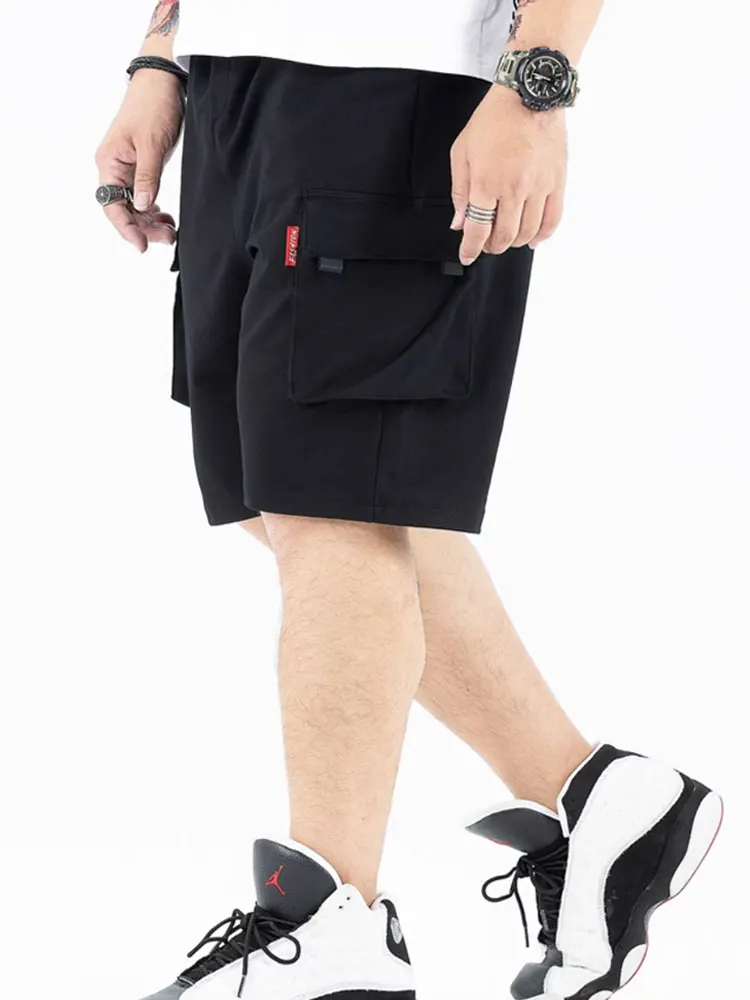 

Шорты мужские с карманами, модные брендовые спортивные быстросохнущие штаны, повседневная одежда для работы, свободные, много карманов, четверть, летние