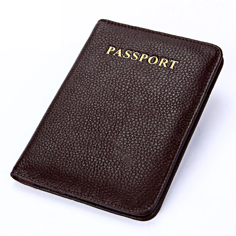 

Genuine Leather Passport Cover For Women Female Men Travel Accessories Passport ID Card Holder Cowhide Passport Holder