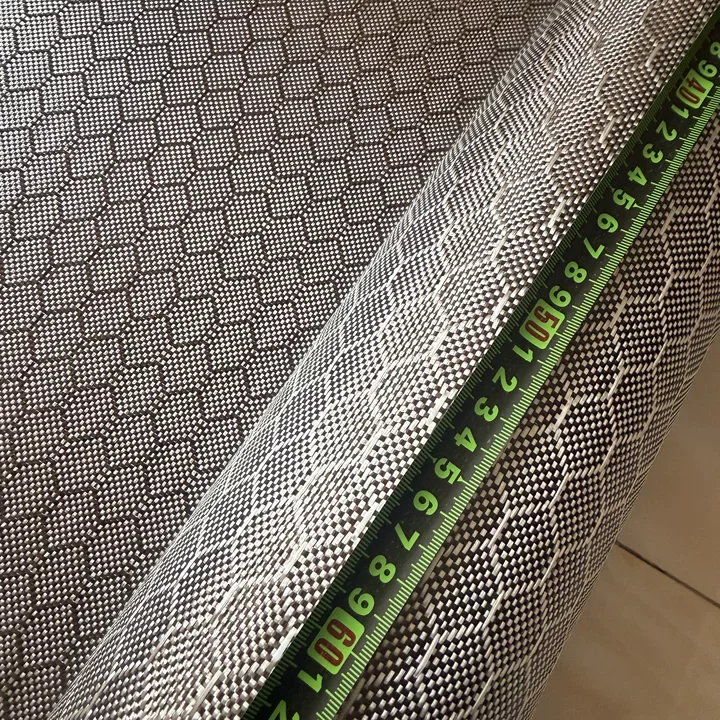 

240g silver hexagonal football pattern jacquard motorcycle modified helmet DIY surface decoration 3K carbon fiber woven cloth