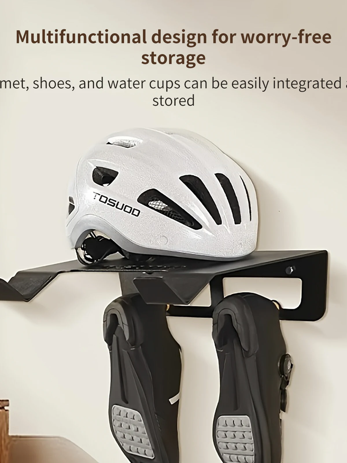 AliExpress TOSUOD Heavy Duty Steel Bike Wall Mount Rack, 30KG Capacity Foldable Bicycle Storage Holder with Scratch Protection Pads, SPCC A